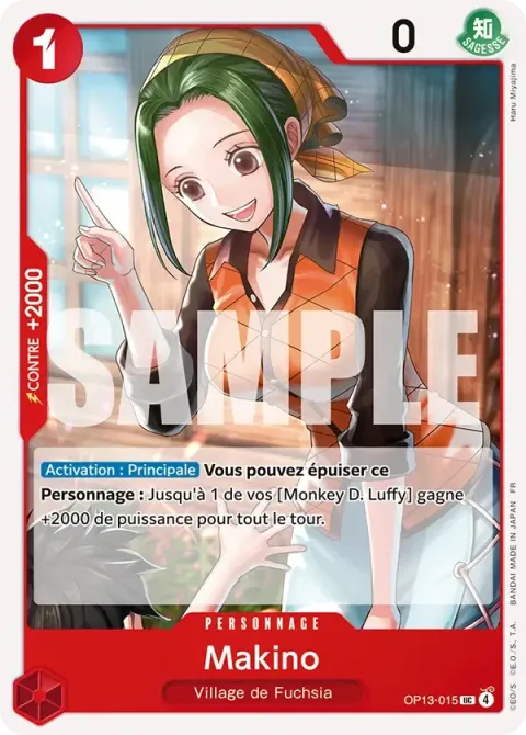 Carte One Piece Makino OP13-015, extension Successeurs
