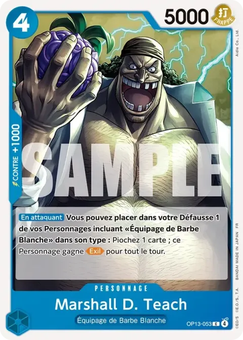 Carte One Piece Marshall D. Teach OP13-053, extension Successeurs