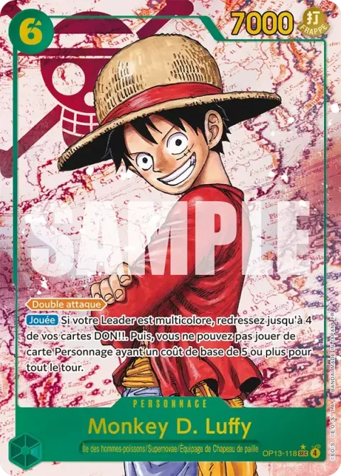 Carte One Piece Monkey D. Luffy OP13-118 · parallèle, extension Successeurs