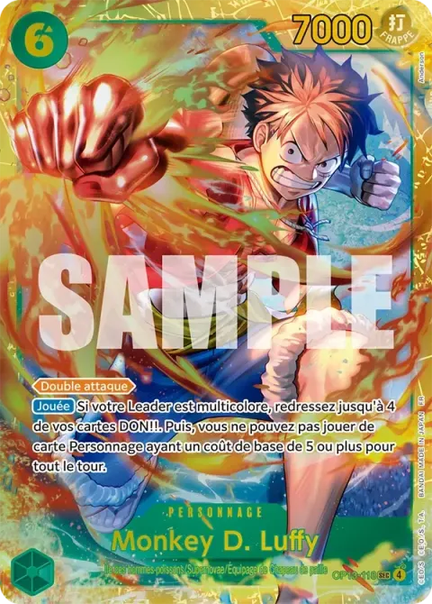 Carte One Piece Monkey D. Luffy OP13-118, extension Successeurs