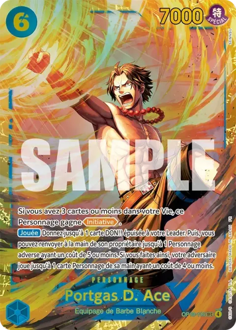 Carte One Piece Portgas D. Ace OP13-119, extension Successeurs