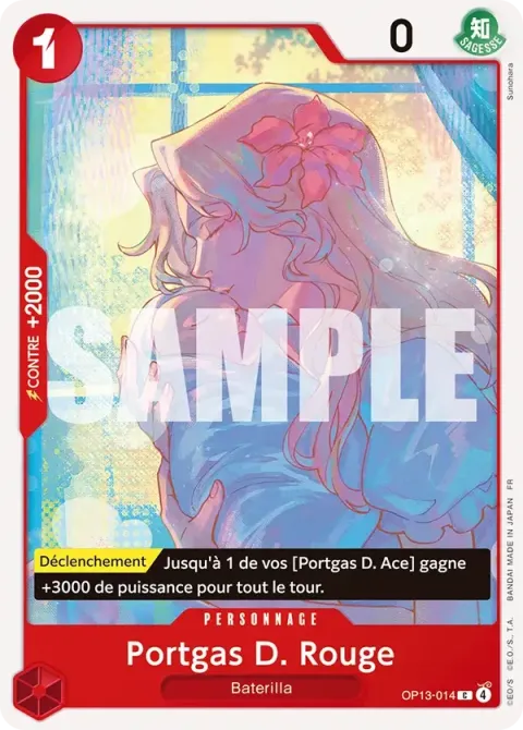 Carte One Piece Portgas D. Rouge OP13-014, extension Successeurs