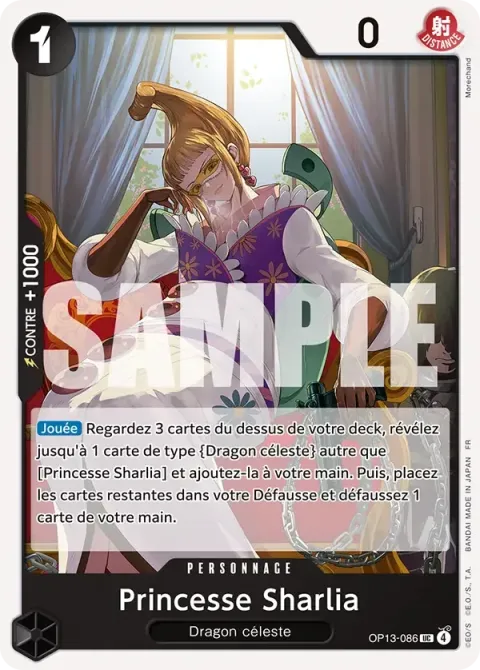 Carte One Piece Princesse Sharlia OP13-086, extension Successeurs