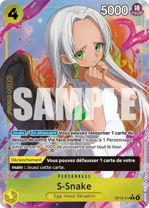 Carte One Piece S-Snake OP13-114 · parallèle, extension Successeurs