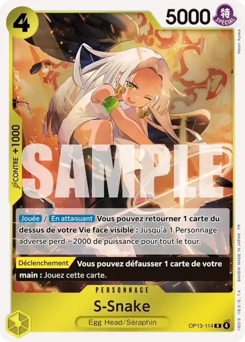 Carte One Piece S-Snake OP13-114, extension Successeurs