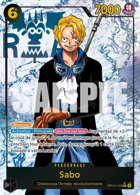 Carte One Piece Sabo OP13-120 · parallèle, extension Successeurs