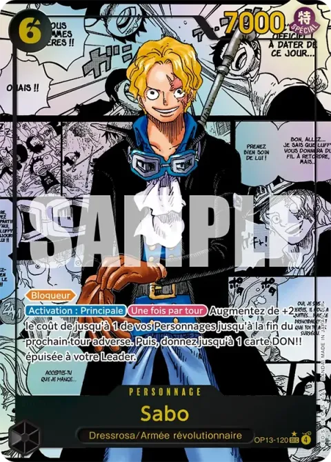 Carte One Piece Sabo OP13-120 · parallèle 2, extension Successeurs