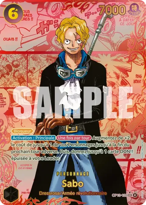 Carte One Piece Sabo OP13-120 · parallèle 3, extension Successeurs