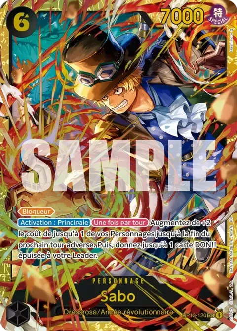 Carte One Piece Sabo OP13-120, extension Successeurs