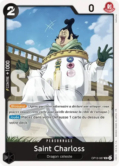 Carte One Piece Saint Charloss OP13-087, extension Successeurs