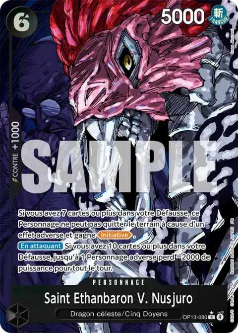 Carte One Piece Saint Ethanbaron V. Nusjuro OP13-080 · parallèle, extension Successeurs