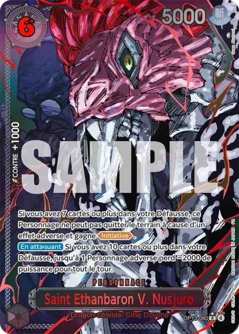 Carte One Piece Saint Ethanbaron V. Nusjuro OP13-080 · parallèle 2, extension Successeurs