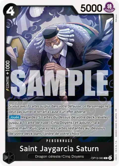 Carte One Piece Saint Jaygarcia Saturn OP13-083, extension Successeurs