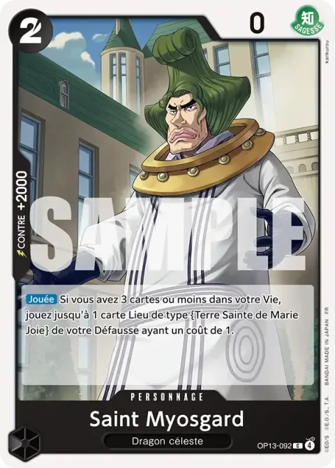 Carte One Piece Saint Myosgard OP13-092, extension Successeurs
