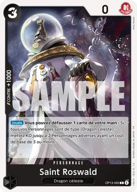 Carte One Piece Saint Roswald OP13-095, extension Successeurs
