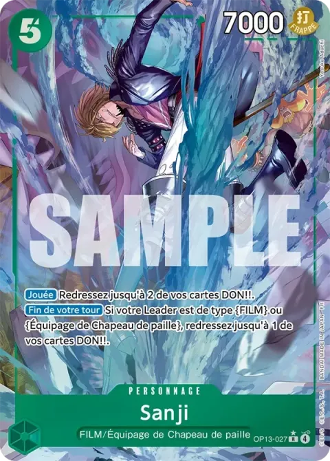 Carte One Piece Sanji OP13-027 · parallèle, extension Successeurs