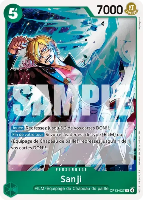 Carte One Piece Sanji OP13-027, extension Successeurs
