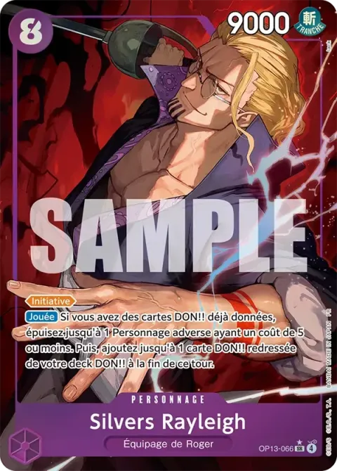 Carte One Piece Silvers Rayleigh OP13-066 · parallèle, extension Successeurs