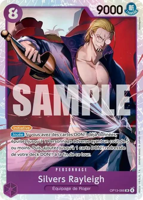 Carte One Piece Silvers Rayleigh OP13-066, extension Successeurs