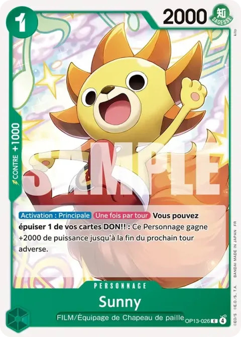 Carte One Piece Sunny OP13-026, extension Successeurs