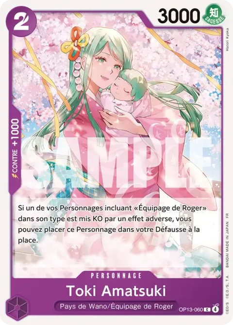 Carte One Piece Toki Amatsuki OP13-060, extension Successeurs