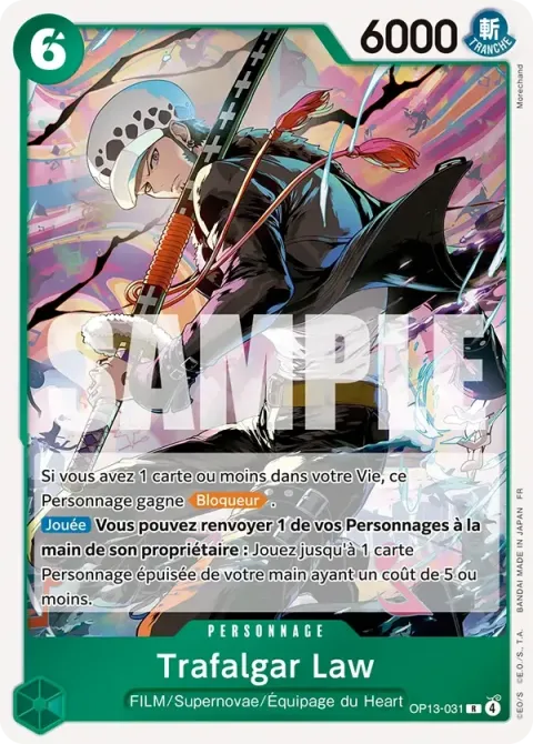 Carte One Piece Trafalgar Law OP13-031, extension Successeurs