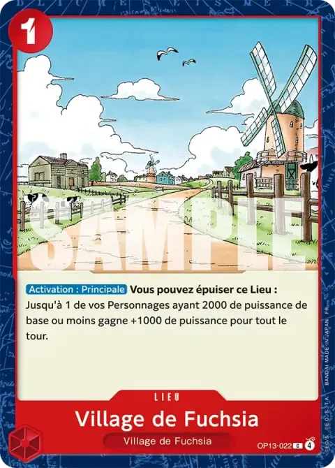 Carte One Piece Village de Fuchsia OP13-022, extension Successeurs