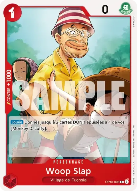 Carte One Piece Woop Slap OP13-006, extension Successeurs