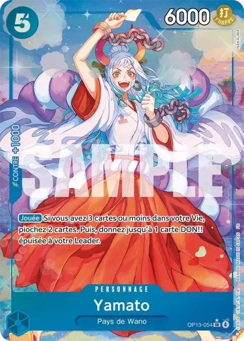 Carte One Piece Yamato OP13-054 · parallèle, extension Successeurs