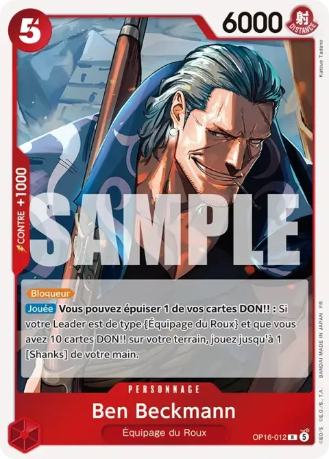 Carte One Piece Ben Beckmann OP16-012, extension L’heure de la bataille décisive