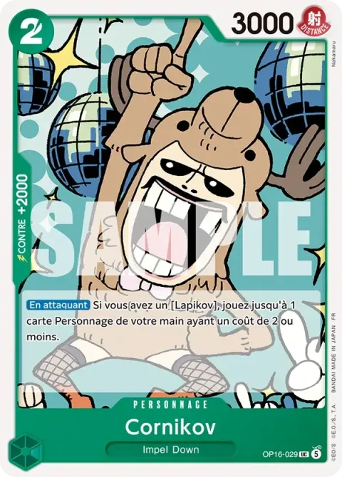 Carte One Piece Cornikov OP16-029, extension L’heure de la bataille décisive