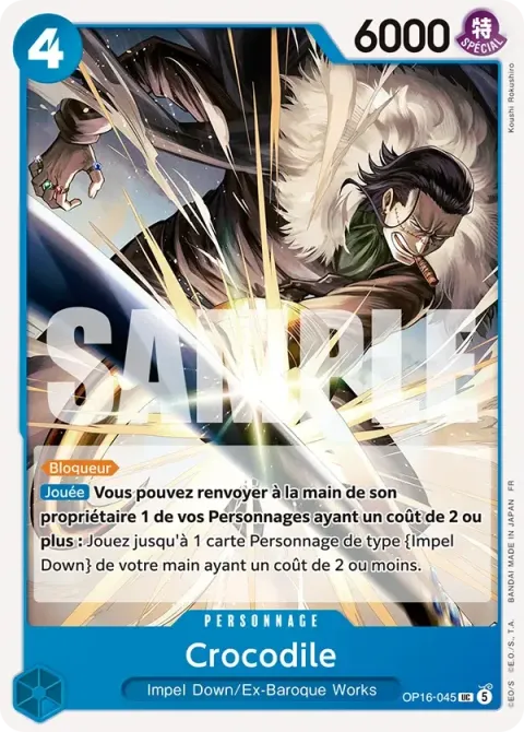 Carte One Piece Crocodile OP16-045, extension L’heure de la bataille décisive