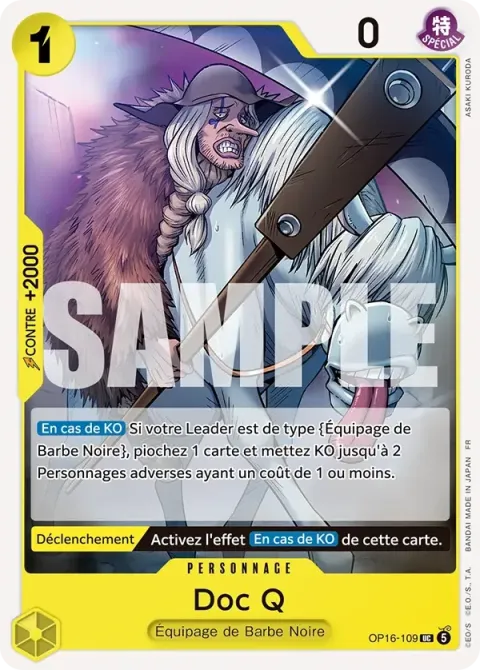 Carte One Piece Doc Q OP16-109, extension L’heure de la bataille décisive