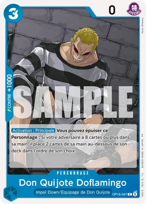 Carte One Piece Don Quijote Doflamingo OP16-047, extension L’heure de la bataille décisive