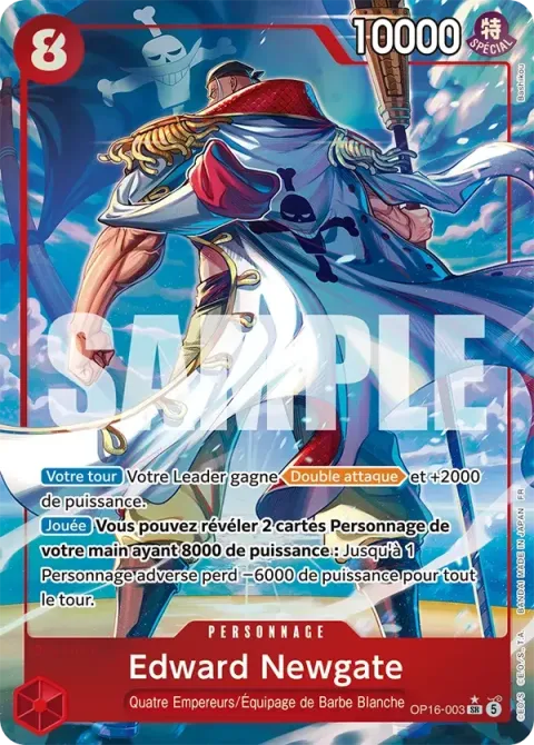 Carte One Piece Edward Newgate OP16-003 · parallèle, extension L’heure de la bataille décisive