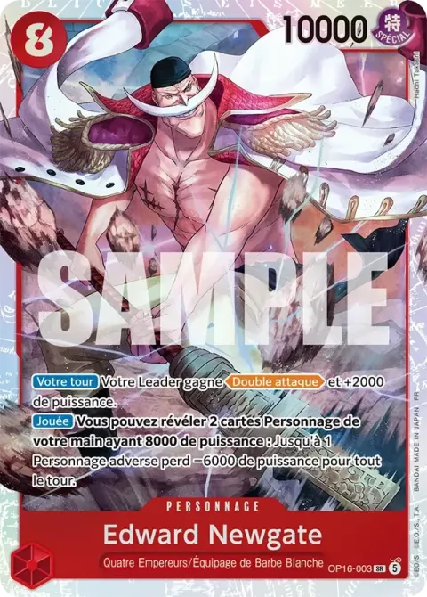 Carte One Piece Edward Newgate OP16-003, extension L’heure de la bataille décisive