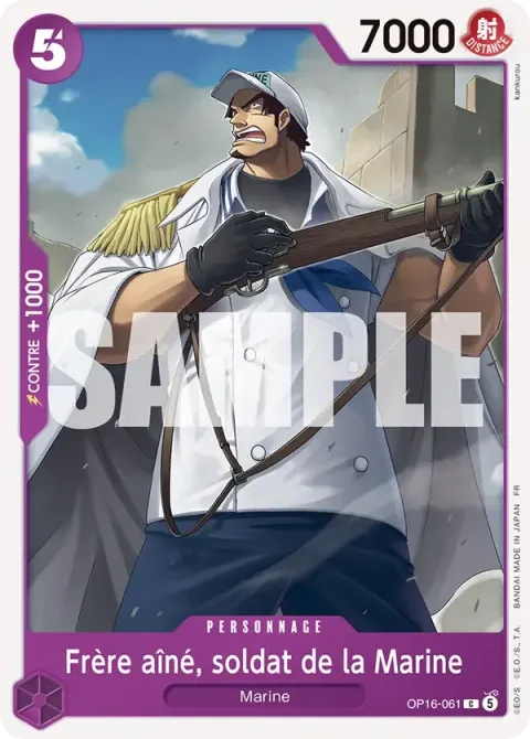 Carte One Piece Frère aîné, soldat de la Marine OP16-061, extension L’heure de la bataille décisive