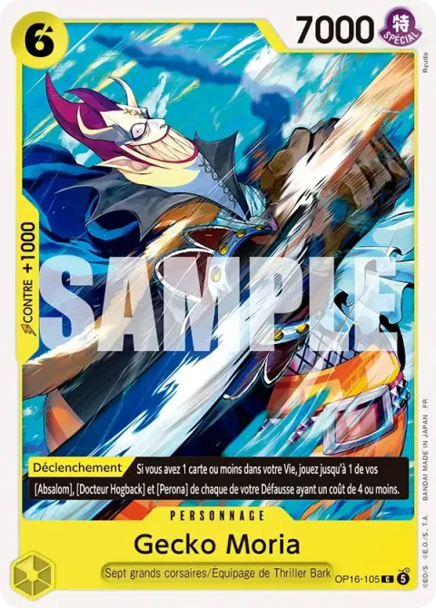 Carte One Piece Gecko Moria OP16-105, extension L’heure de la bataille décisive
