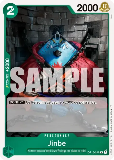 Carte One Piece Jinbe OP16-027, extension L’heure de la bataille décisive