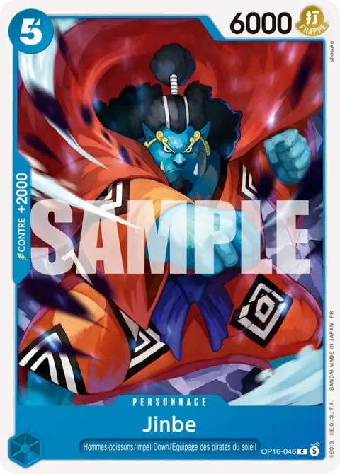 Carte One Piece Jinbe OP16-046, extension L’heure de la bataille décisive