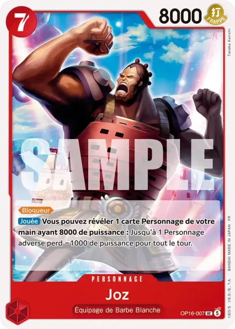 Carte One Piece Joz OP16-007, extension L’heure de la bataille décisive
