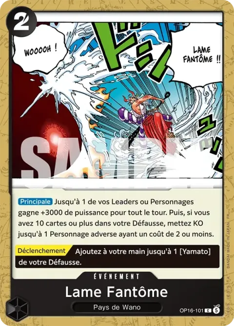 Carte One Piece Lame Fantôme OP16-101, extension L’heure de la bataille décisive