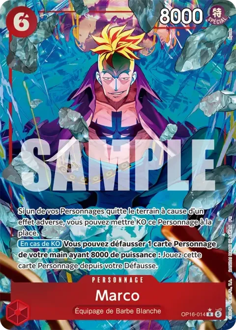 Carte One Piece Marco OP16-014 · parallèle, extension L’heure de la bataille décisive