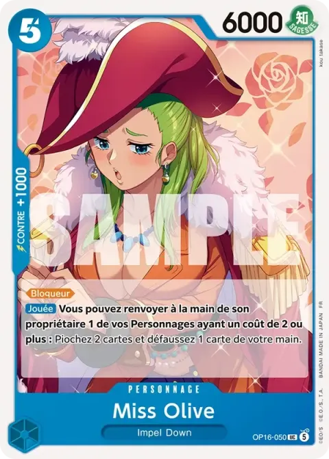 Carte One Piece Miss Olive OP16-050, extension L’heure de la bataille décisive