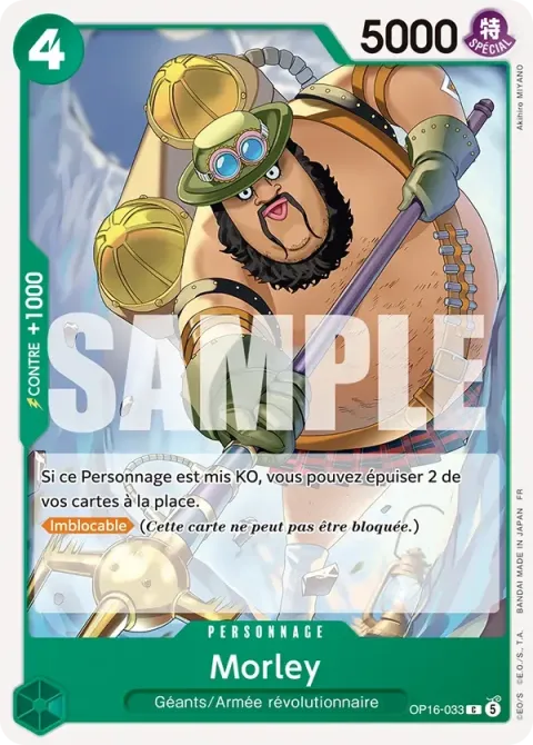 Carte One Piece Morley OP16-033, extension L’heure de la bataille décisive