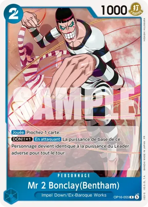 Carte One Piece Mr 2 Bonclay(Bentham) OP16-055, extension L’heure de la bataille décisive
