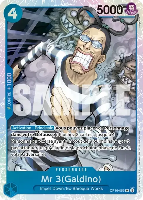 Carte One Piece Mr 3(Galdino) OP16-056, extension L’heure de la bataille décisive