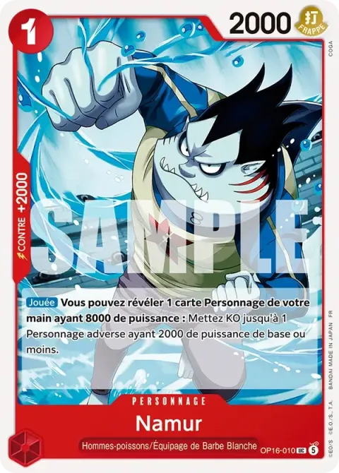 Carte One Piece Namur OP16-010, extension L’heure de la bataille décisive