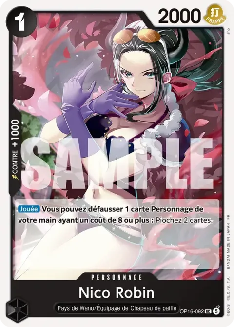 Carte One Piece Nico Robin OP16-092, extension L’heure de la bataille décisive
