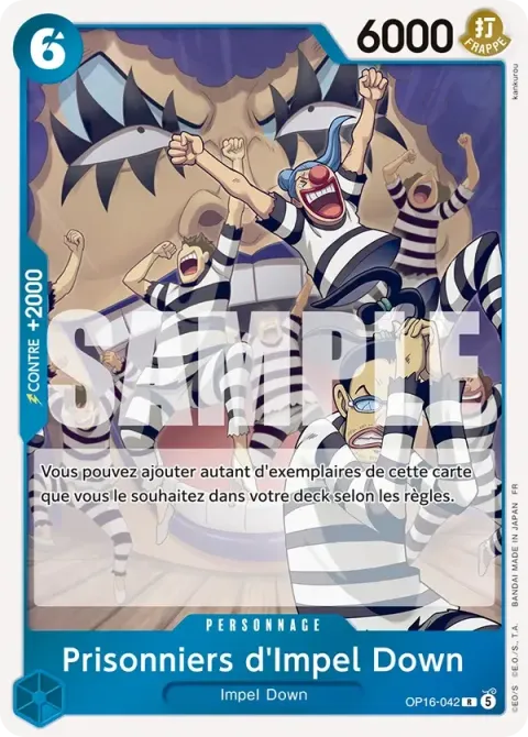 Carte One Piece Prisonniers d’Impel Down OP16-042, extension L’heure de la bataille décisive